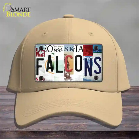 Falcons Strip Art Novelty License Plate Hat Tag Cotton / Khaki