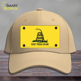 Dont Tread On Me Yellow Novelty License Plate Hat Cotton / Khaki