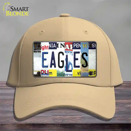 Eagles Strip Art Novelty License Plate Hat Tag Cotton / Khaki