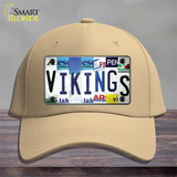 Vikings Strip Art Novelty License Plate Hat Tag Cotton / Khaki