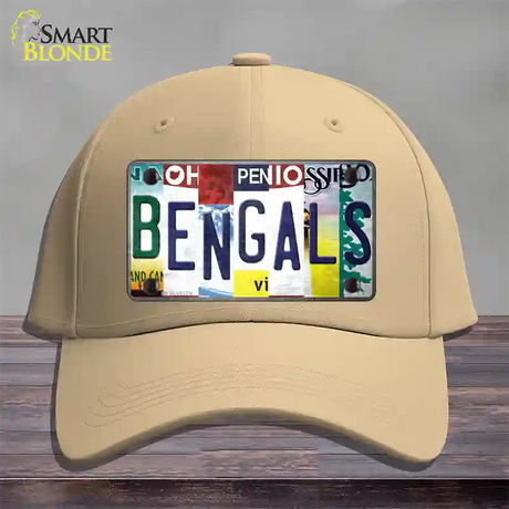 Bengals Strip Art Novelty License Plate Hat Tag Cotton / Khaki