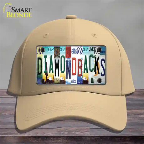 Diamondbacks Strip Art Novelty License Plate Hat Tag Cotton / Khaki