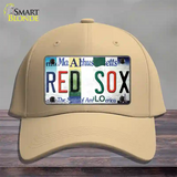 Red Sox Strip Art Novelty License Plate Hat Tag Cotton / Khaki