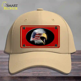 American Flag Eagle Red Novelty License Plate Hat Cotton / Khaki