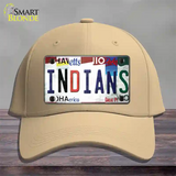 Indians Strip Art Novelty License Plate Hat Tag Cotton / Khaki