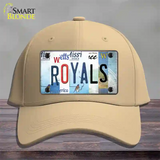 Royals Strip Art Novelty License Plate Hat Tag Cotton / Khaki