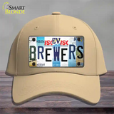 Brewers Strip Art Novelty License Plate Hat Tag Cotton / Khaki