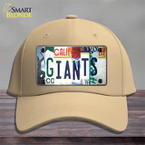 Giants Baseball Strip Art Novelty License Plate Hat Tag Cotton / Khaki