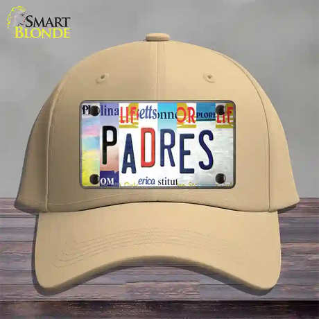 Padres Strip Art Novelty License Plate Hat Tag Cotton / Khaki