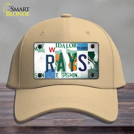 Rays Strip Art Novelty License Plate Hat Tag Cotton / Khaki