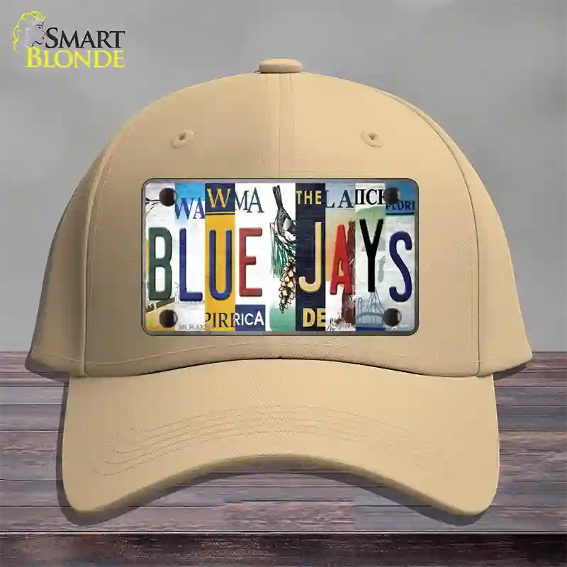 Blue Jays Strip Art Novelty License Plate Hat Tag Cotton / Khaki