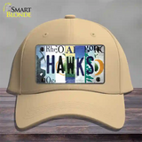 Hawks Strip Art Novelty License Plate Hat Tag Cotton / Khaki