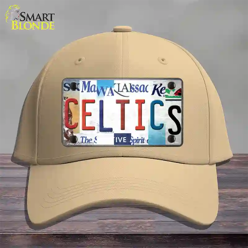 Celtics Strip Art Novelty License Plate Hat Tag Cotton / Khaki