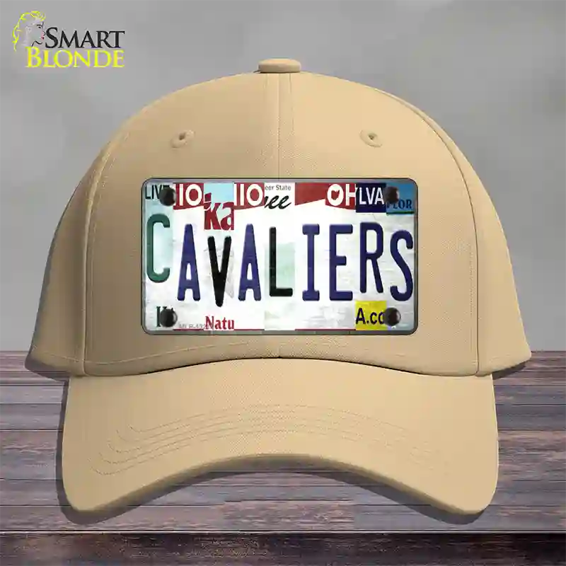 Cavaliers Strip Art Novelty License Plate Hat Tag Cotton / Khaki