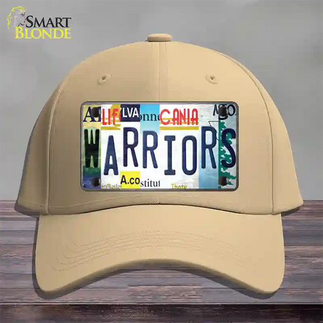 Warriors Strip Art Novelty License Plate Hat Tag Cotton / Khaki