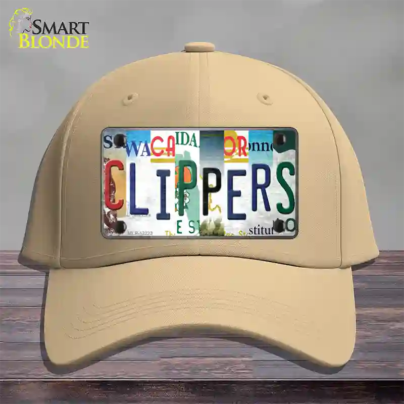 Clippers Strip Art Novelty License Plate Hat Tag Cotton / Khaki