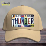 Thunder Strip Art Novelty License Plate Hat Tag Cotton / Khaki