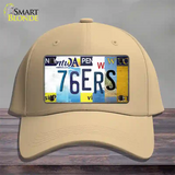 76ers Strip Art Novelty License Plate Hat Tag Cotton / Khaki