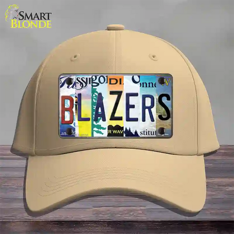 Blazers Strip Art Novelty License Plate Hat Tag Cotton / Khaki