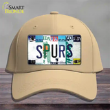 Spurs Strip Art Novelty License Plate Hat Tag Cotton / Khaki