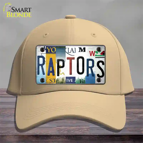 Raptors Strip Art Novelty License Plate Hat Tag Cotton / Khaki