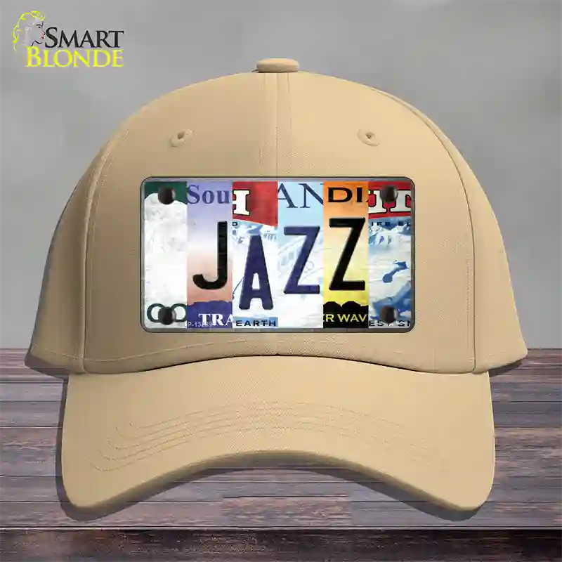 Jazz Strip Art Novelty License Plate Hat Tag Cotton / Khaki