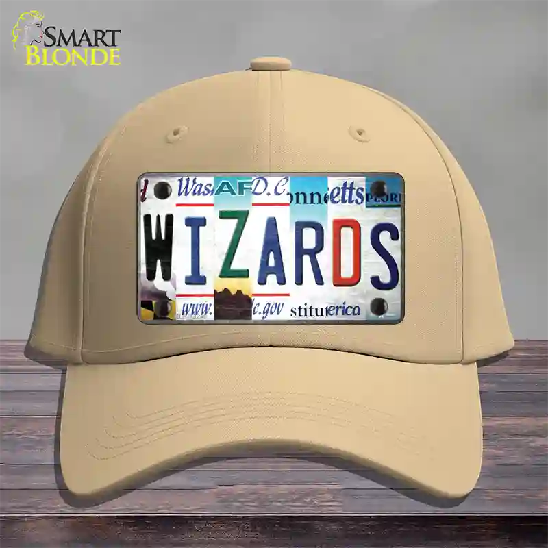 Wizards Strip Art Novelty License Plate Hat Tag Cotton / Khaki