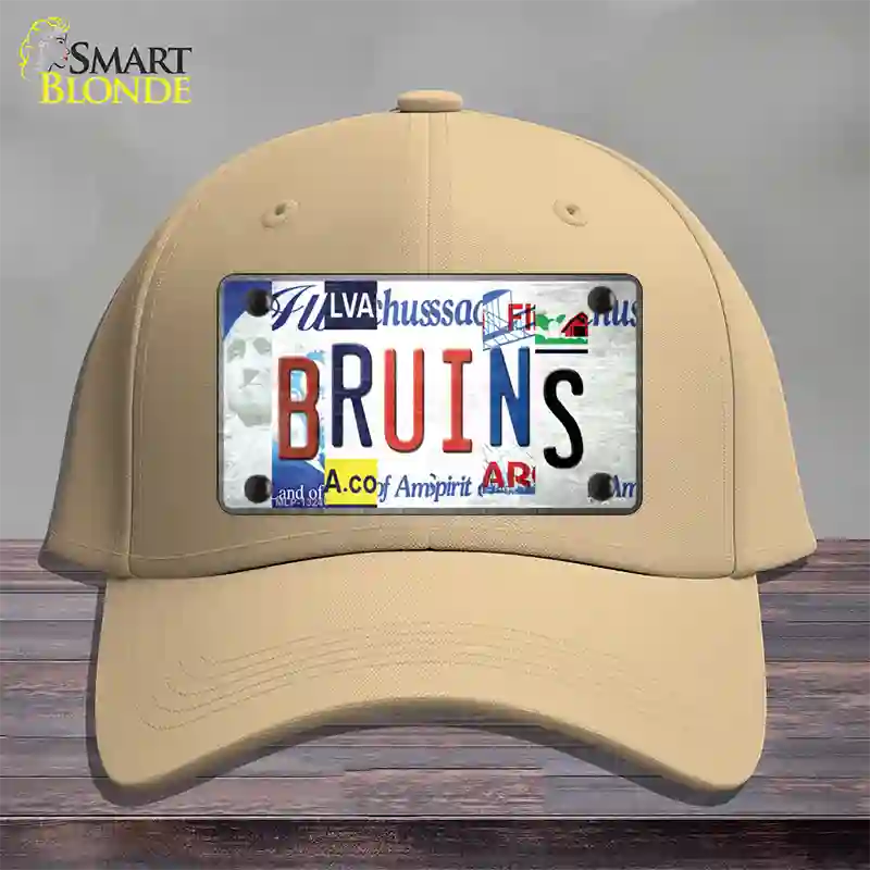 Bruins Strip Art Novelty License Plate Hat Tag Cotton / Khaki