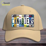 Canadiens Strip Art Novelty License Plate Hat Tag Cotton / Khaki