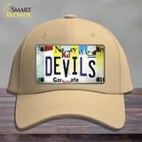 Devils Strip Art Novelty License Plate Hat Tag Cotton / Khaki