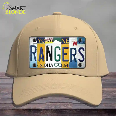 Rangers Hockey Strip Art Novelty License Plate Hat Tag Cotton / Khaki