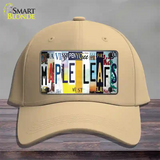 Maple Leafs Strip Art Novelty License Plate Hat Tag Cotton / Khaki