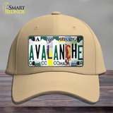 Avalanche Strip Art Novelty License Plate Hat Tag Cotton / Khaki