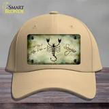 Scorpio Zodiac Novelty License Plate Hat Cotton / Khaki