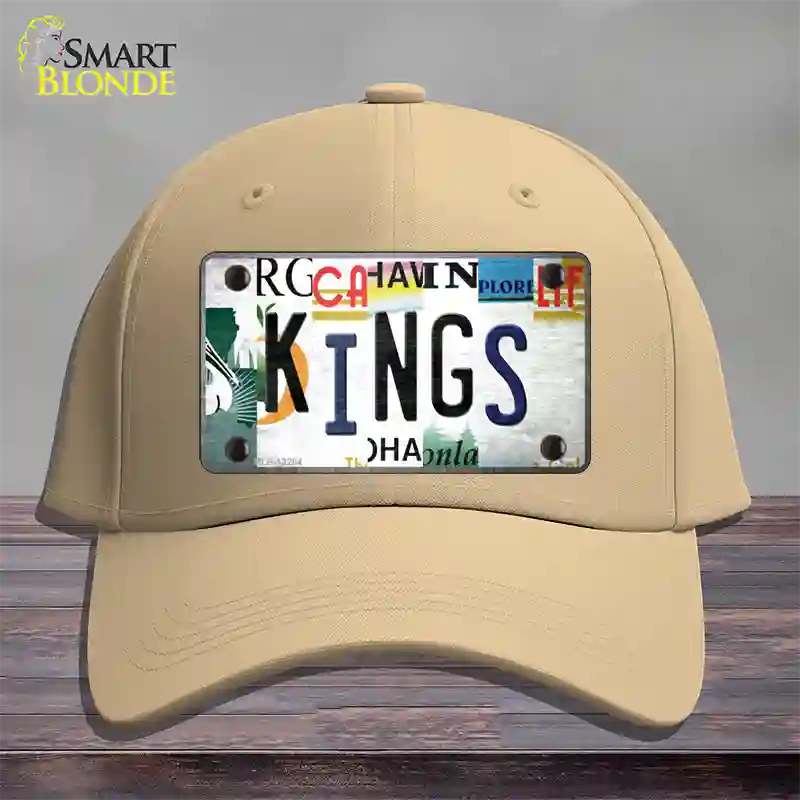 Kings Hockey Strip Art Novelty License Plate Hat Tag Cotton / Khaki