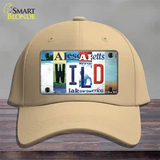 Wild Strip Art Novelty License Plate Hat Tag Cotton / Khaki