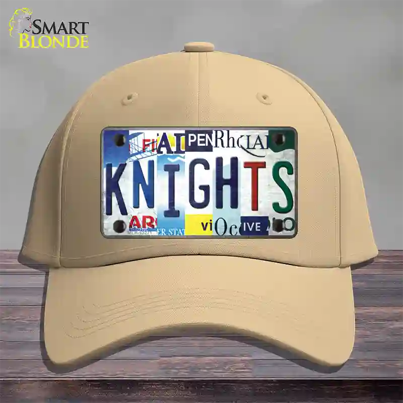 Golden Knights Strip Art Novelty License Plate Hat Tag Cotton / Khaki