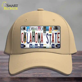 Oklahoma State Strip Art Novelty License Plate Hat Tag Cotton / Khaki