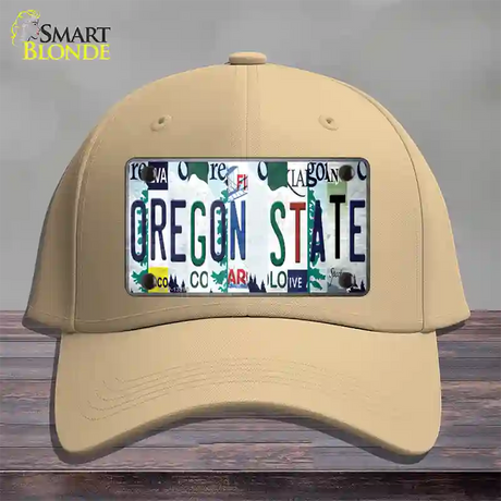 Oregon State Strip Art Novelty License Plate Hat Tag Cotton / Khaki