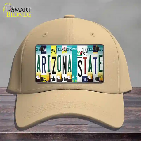 Arizona State Strip Art Novelty License Plate Hat Tag Cotton / Khaki