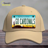 Go Cardinals Novelty License Plate Hat Tag Cotton / Khaki