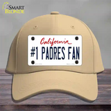 Number 1 Padres Fan Novelty License Plate Hat Tag Cotton / Khaki