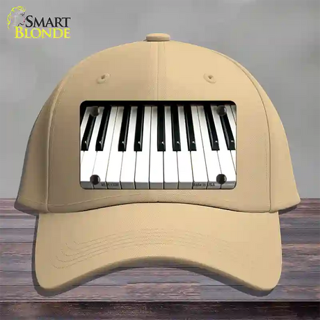 Piano Key board Novelty License Plate Hat Cotton / Khaki