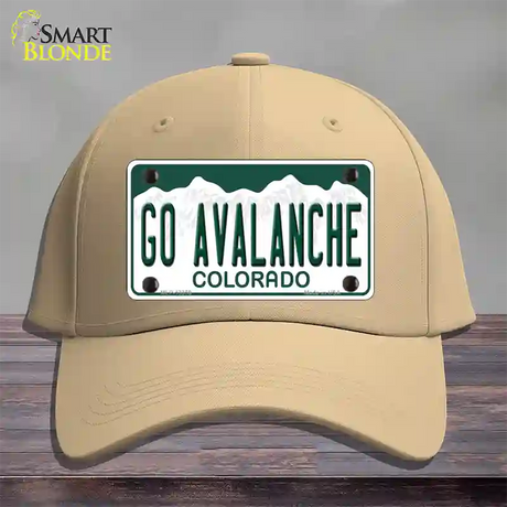 Go Avalanche Novelty License Plate Hat Tag Cotton / Khaki