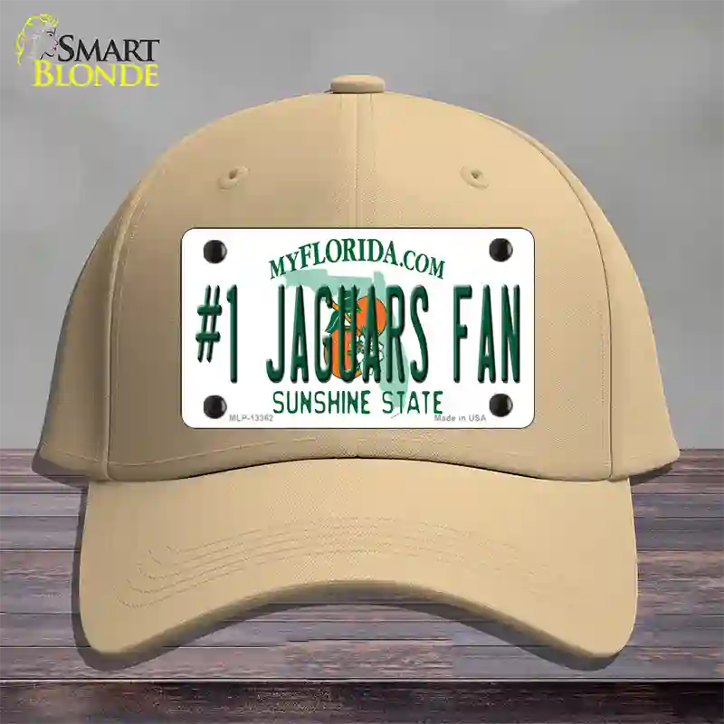 Number 1 Jaguars Fan Novelty License Plate Hat Tag Cotton / Khaki