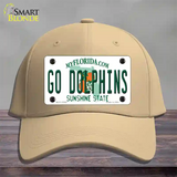 Go Dolphins Novelty License Plate Hat Tag Cotton / Khaki