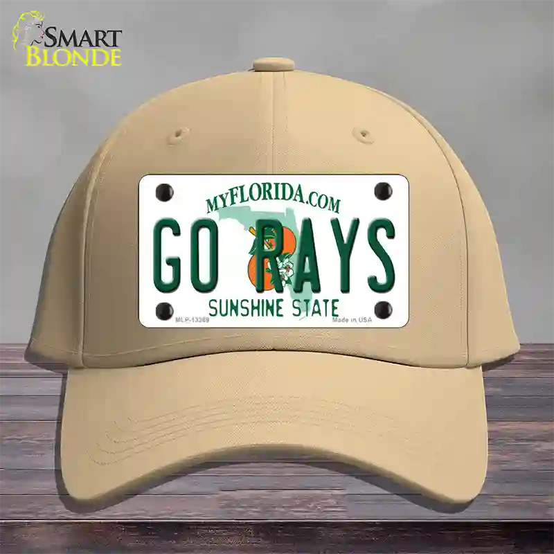 Go Rays Novelty License Plate Hat Tag Cotton / Khaki