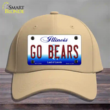 Go Bears Novelty License Plate Hat Tag Cotton / Khaki