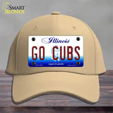 Go Cubs Novelty License Plate Hat Tag Cotton / Khaki