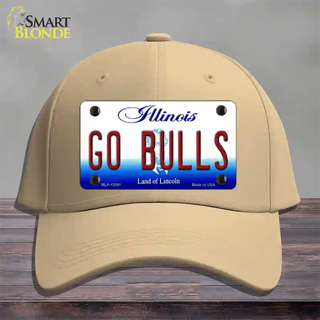 Go Bulls Novelty License Plate Hat Tag Cotton / Khaki